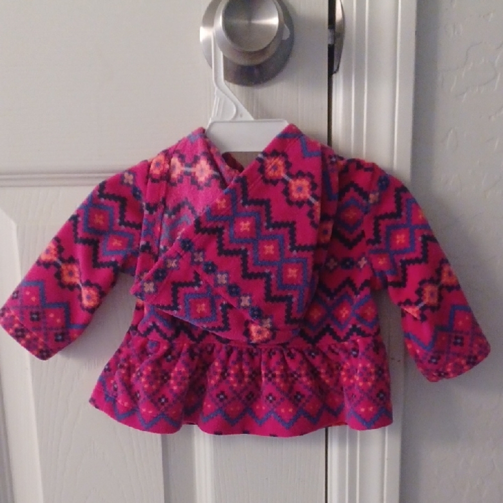 Carter's Colorful Patterned Fleece Newborn Jacket - Picture 2 of 3